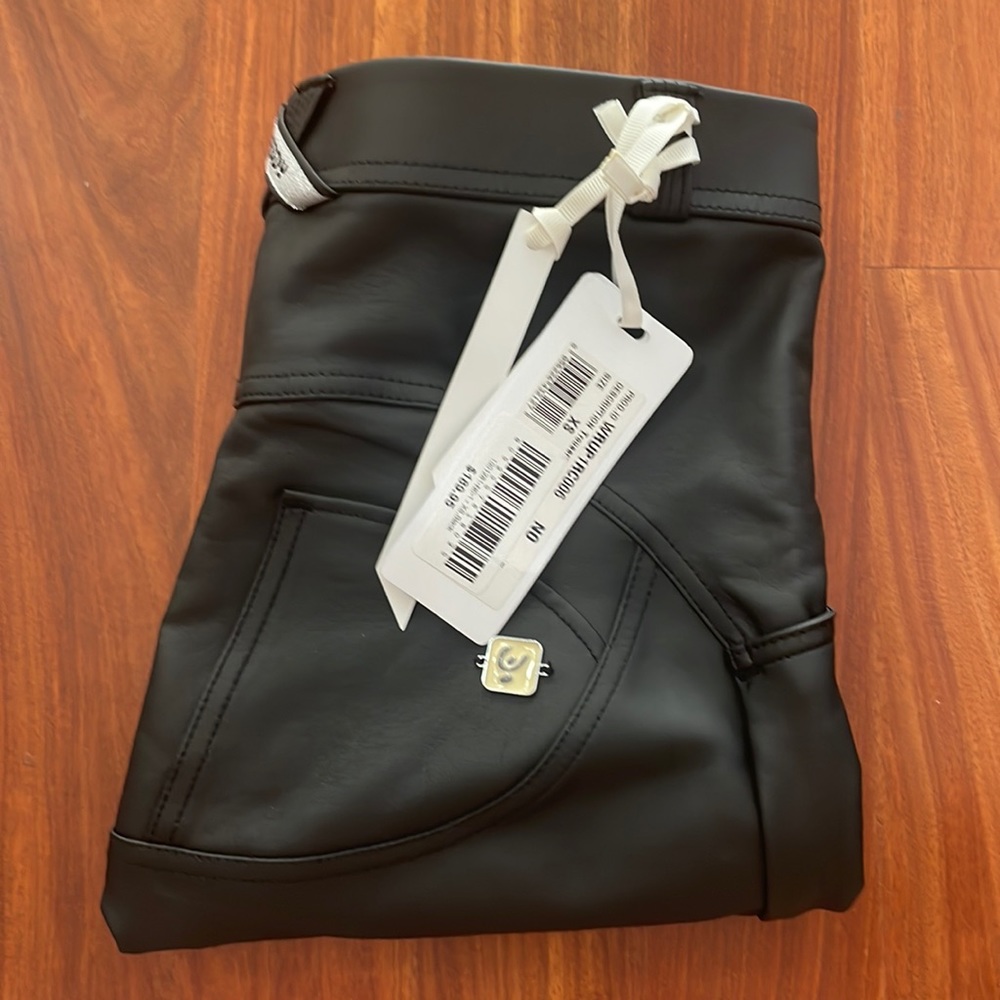 Freddy Wrup Black Faux Leather Pants XS Brand New w/ tags